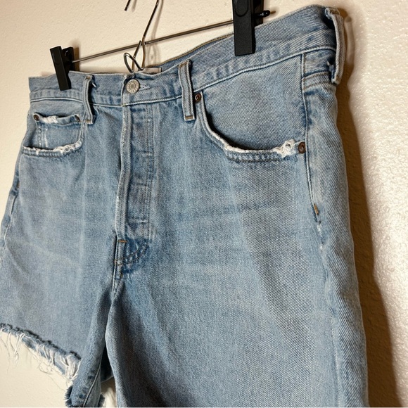 AGOLDE Parker Cut Off Jean Shorts 32 Button Fly Beach Coastal - Picture 3 of 9